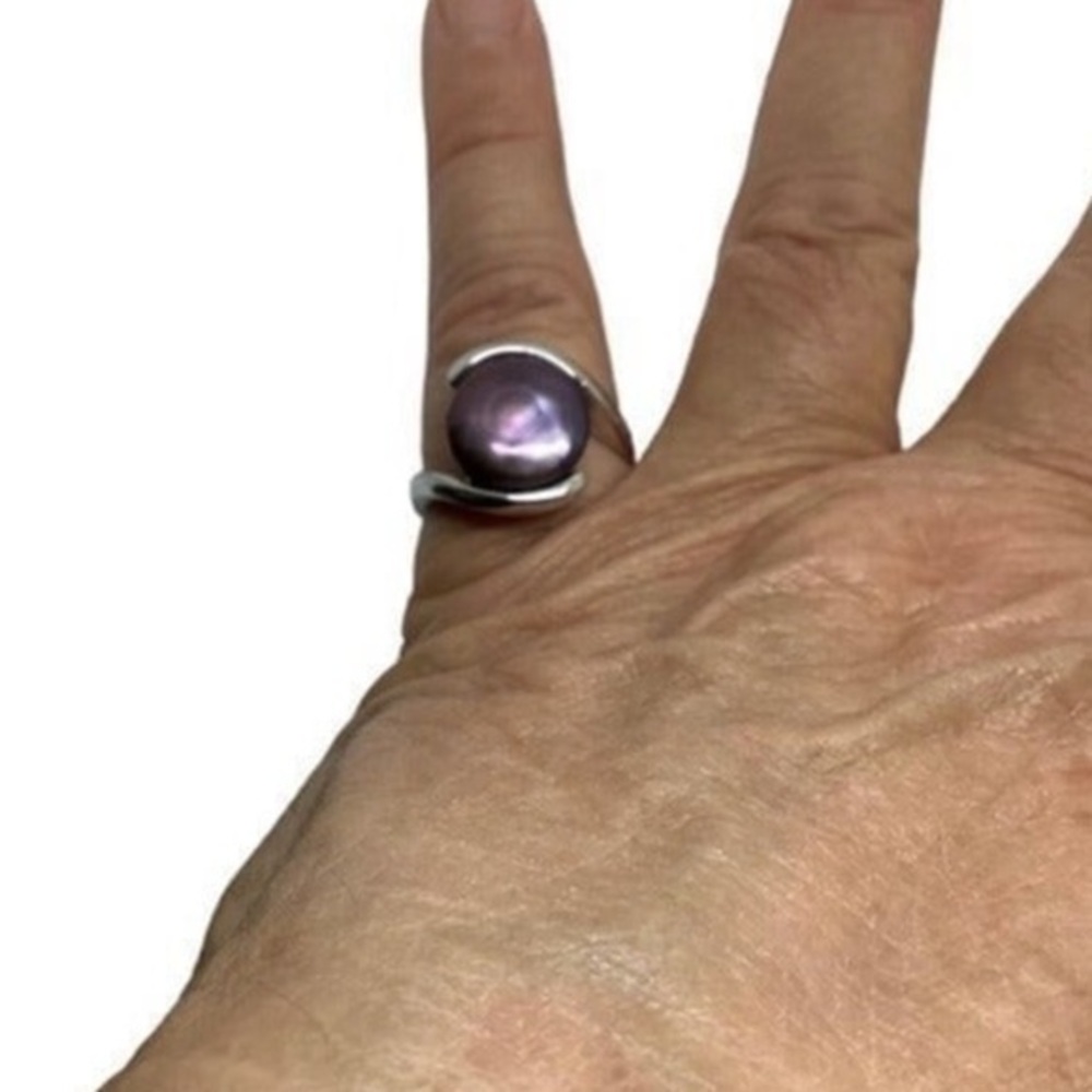Honora Cultured Pearl sterling silver ring size 11 excellent condition